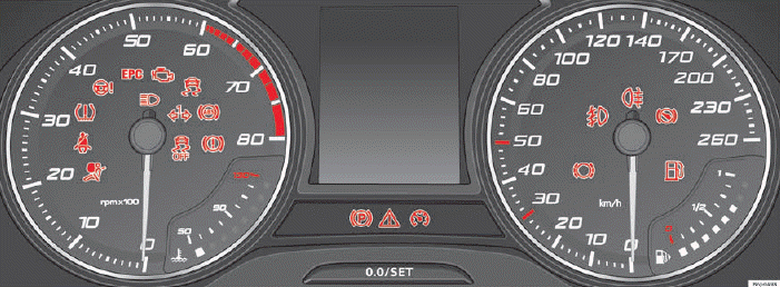 Seat Ibiza. Testigos luminosos