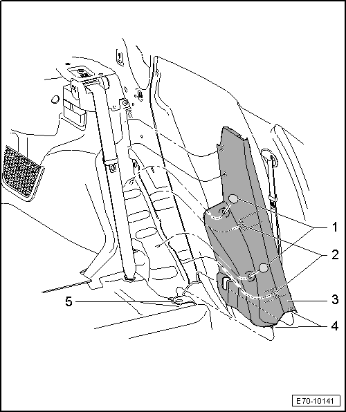 Seat Ibiza. Desmontar el respaldo del asiento posterior: